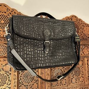 Leather Crocodile Work Briefcase Satchel Shoulder Bag Laptop Bag